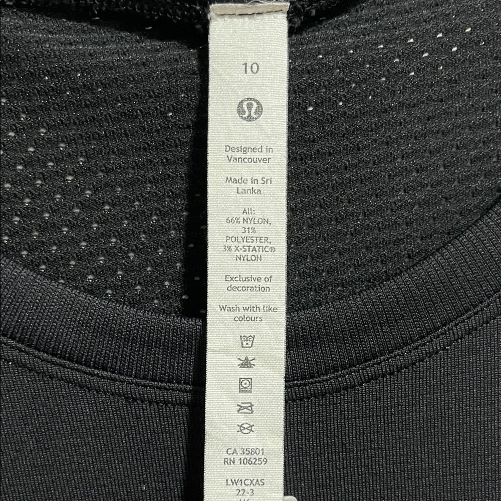 Lululemon Athletica Black Perforated Mesh Tank Top - Picture 2 of 5